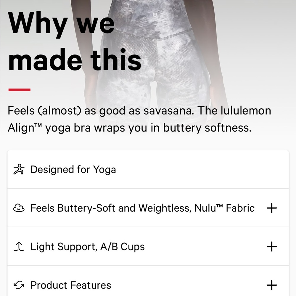 NWT ~ lululemon Align Bra A/B *Shine - Picture 7 of 14